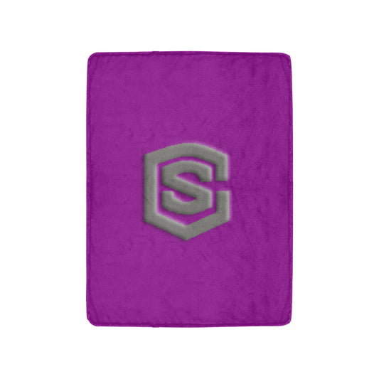 Purple Ultra-Soft Micro Fleece Blanket with Gray Logo Ultra-Soft Micro Fleece Blanket 30"x40"