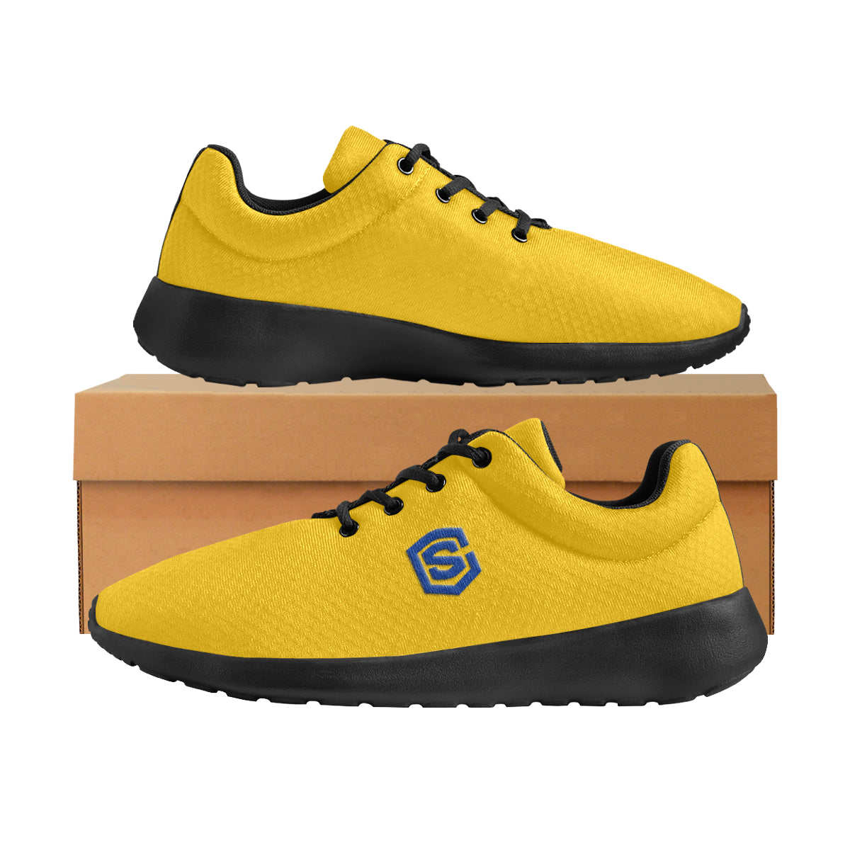 blue logo Men's Athletic Shoes (Model 0200)