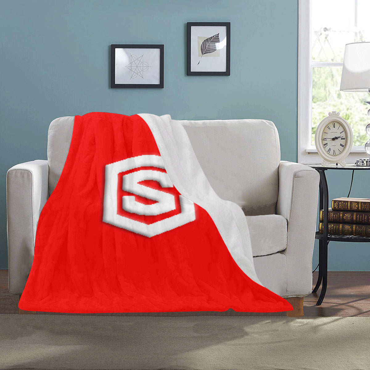 Red Ultra-Soft Micro Fleece Blanket with White Logo Ultra-Soft Micro Fleece Blanket 30"x40"