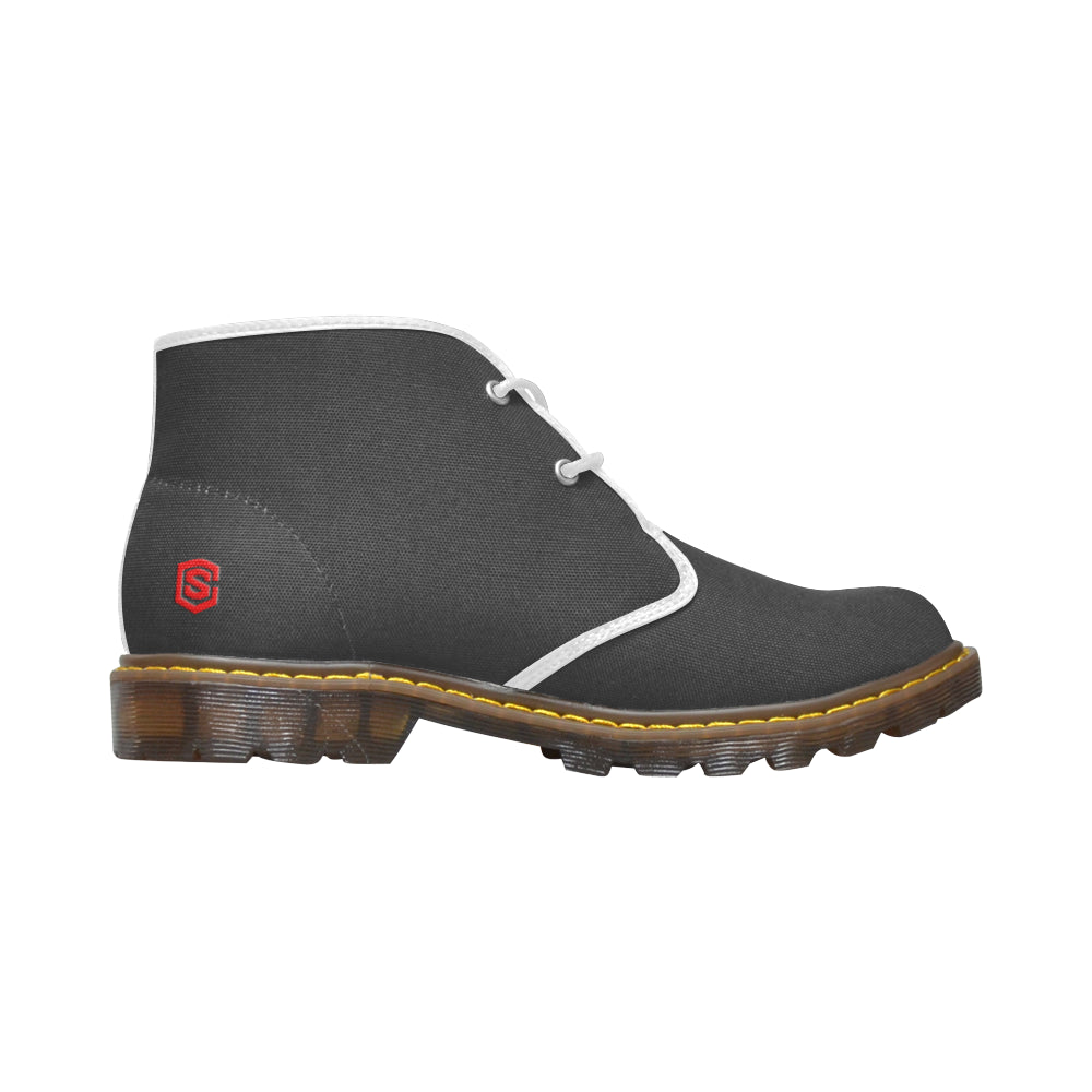 red Men's Canvas Chukka Boots (Model 2402-1)