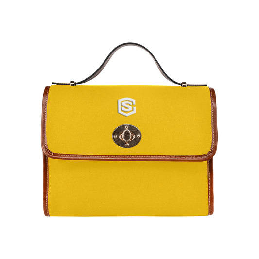 ORANGE WATERFROOF CANVAS BAG white logo Waterproof Canvas Bag/All Over Print (Model 1641)