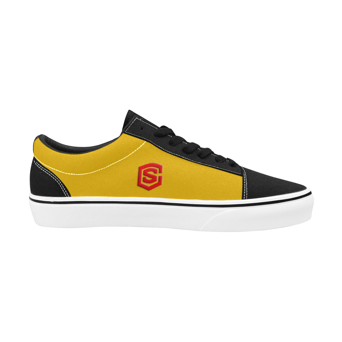 red logo Men's Low Top Skateboarding Shoes (Model E001-2)