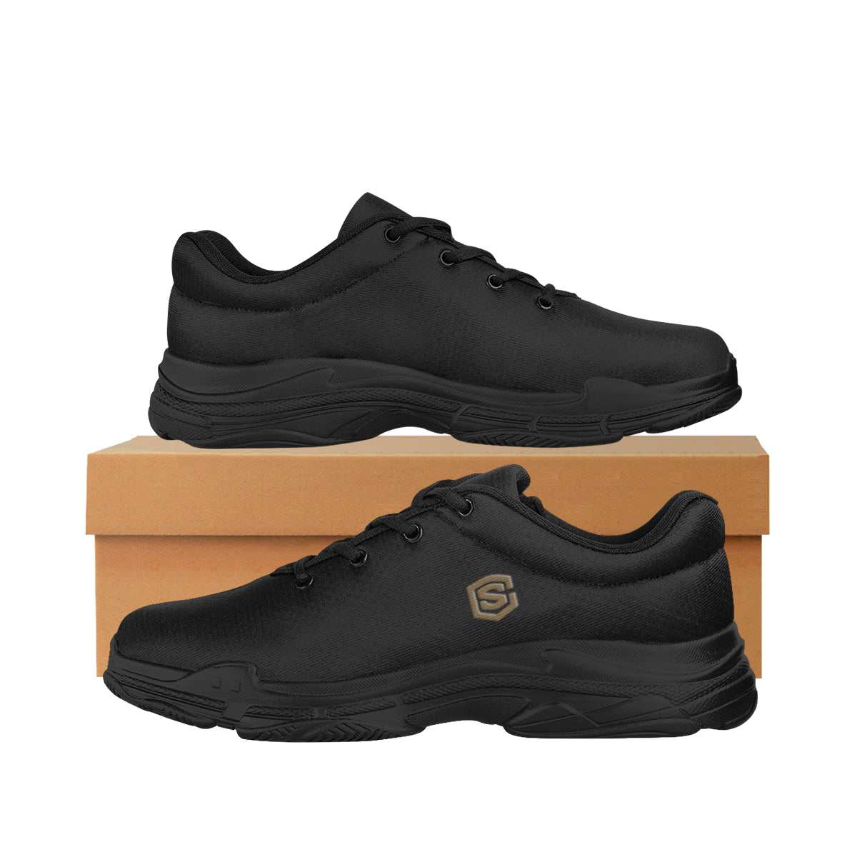 brown logo Lyra Men's Running Shoes (Model 058)