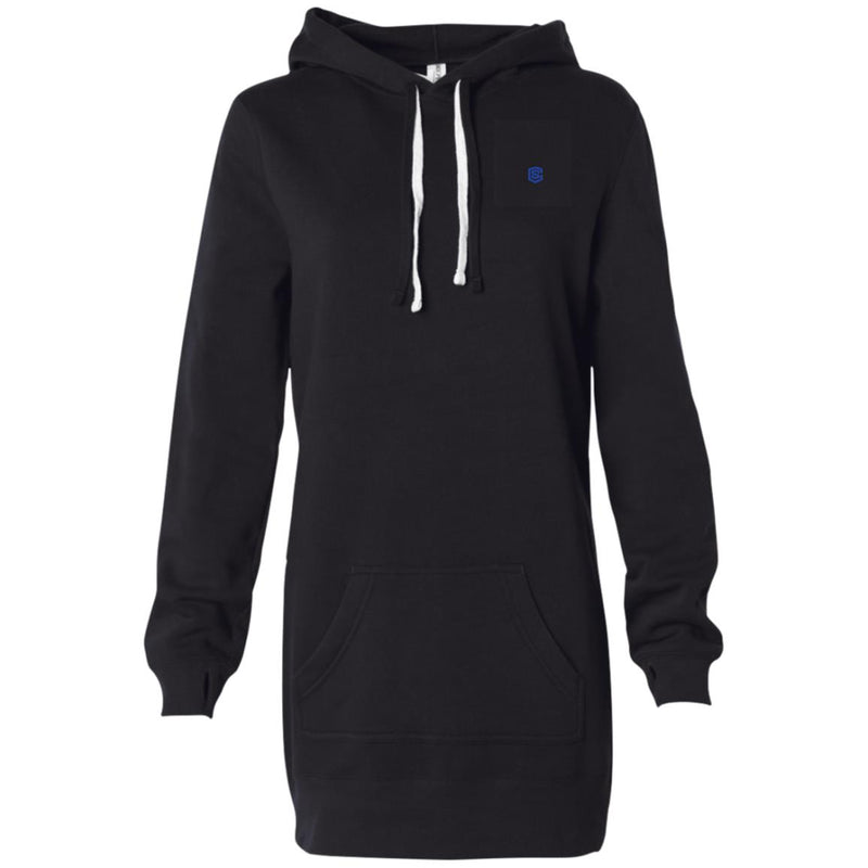 Illustrator Blue Logo PRM65DRS Women's Hooded Pullover Dress