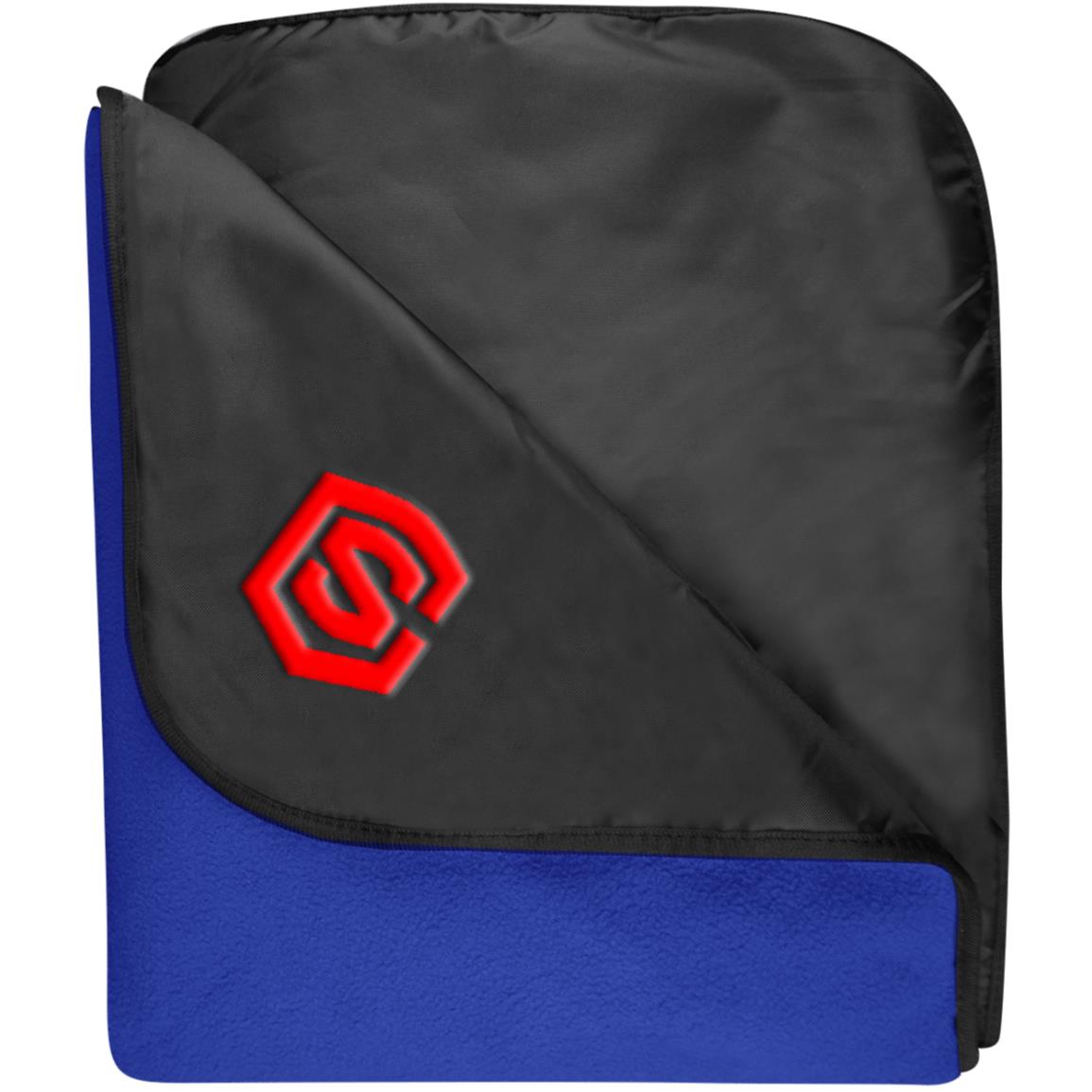 red (2) TB850 Fleece & Poly Travel Blanket