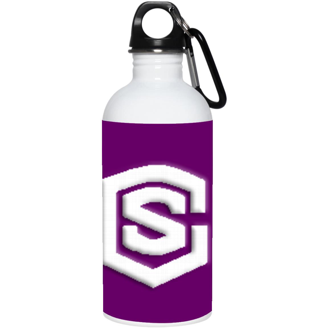 white (2) 23663 20 oz. Stainless Steel Water Bottle