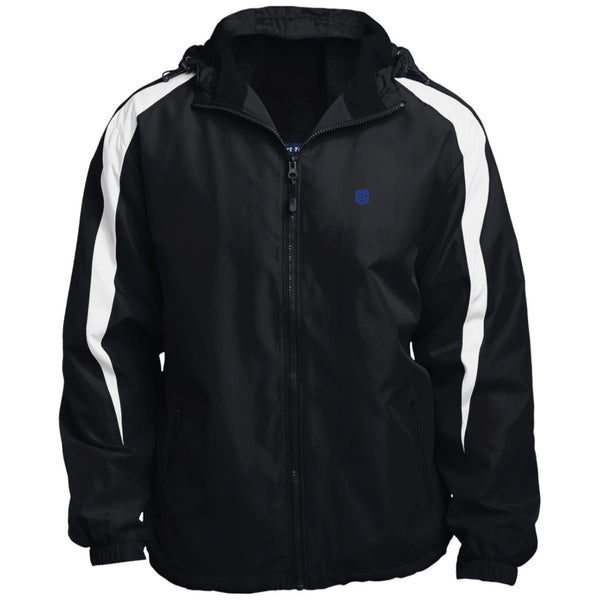 Illustrator Blue Logo JST81 Fleece Lined Colorblocked Hooded Jacket