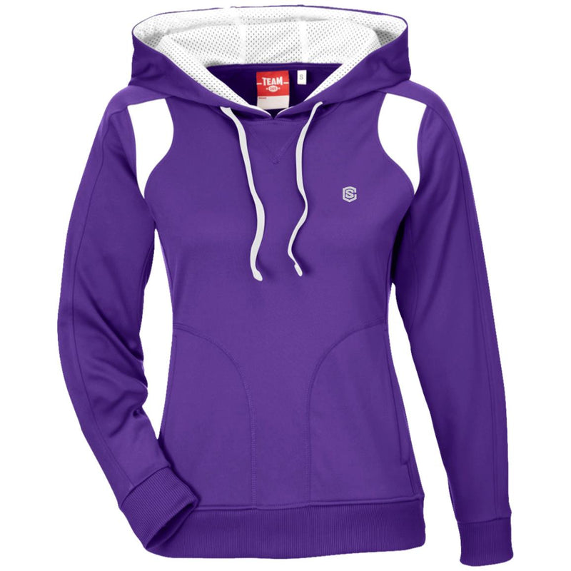 Illustrator Silver Logo TT30W Ladies' Colorblock Poly Hoodie