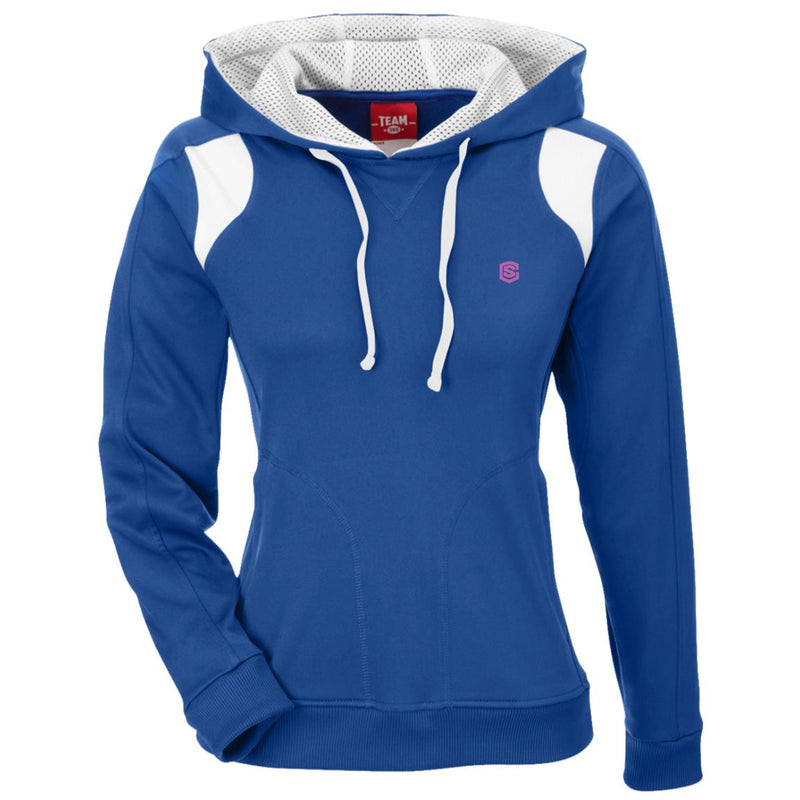 Illustrator Pink Logo TT30W Ladies' Colorblock Poly Hoodie