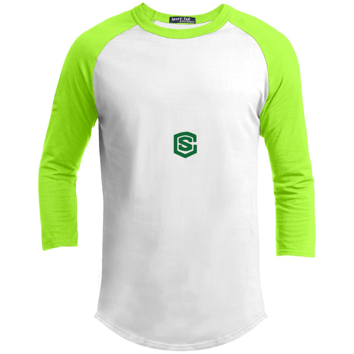 Illustrator Green Logo YT200 Youth 3/4 Raglan Sleeve Shirt