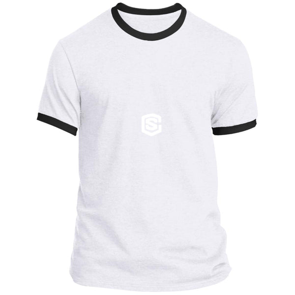 Illustrator White Logo PC54R Ringer Tee