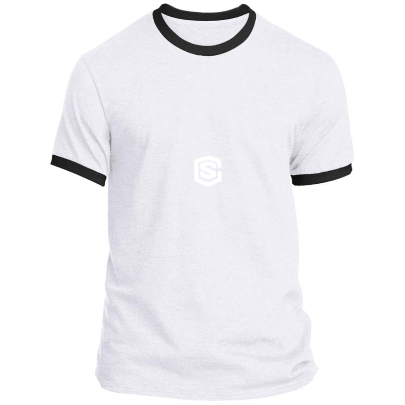 Illustrator White Logo PC54R Ringer Tee