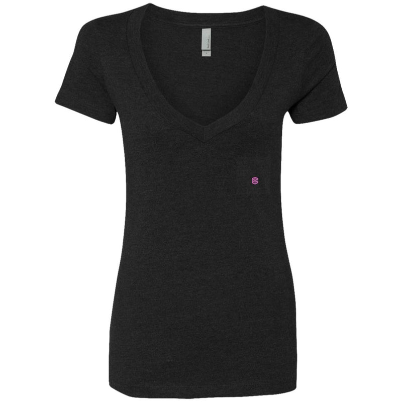 Illustrator Pink Logo NL6640 Ladies' Deep V-Neck T-Shirt