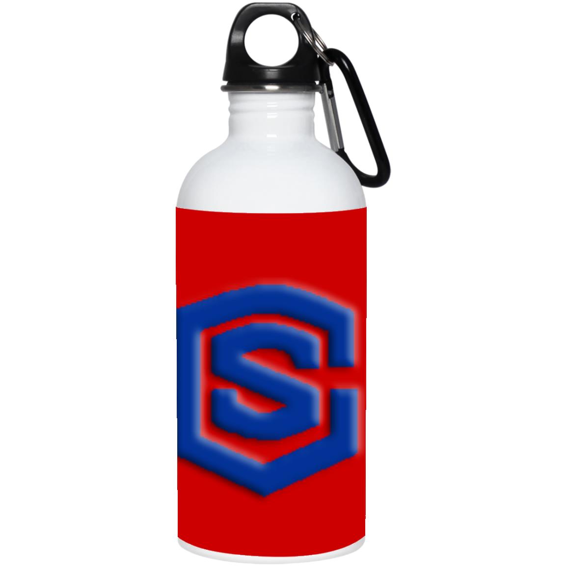 blue (2) 23663 20 oz. Stainless Steel Water Bottle