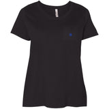 Illustrator Blue Logo 3804 Ladies' Curvy T-Shirt