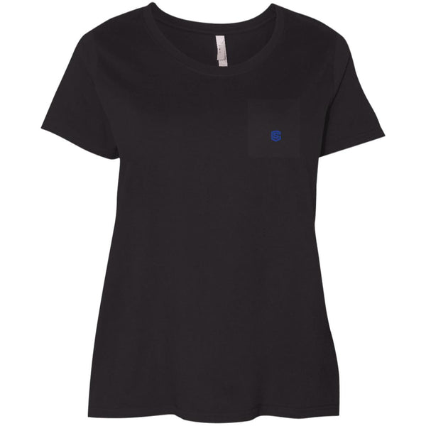 Illustrator Blue Logo 3804 Ladies' Curvy T-Shirt