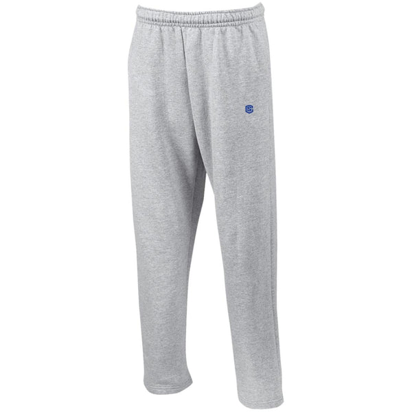 Illustrator Blue Logo G123 Open Bottom Sweatpants with Pockets