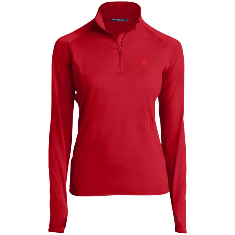 Illustrator Red Logo LST850 Women's 1/2 Zip Performance Pullover