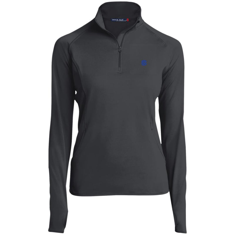 Illustrator Blue Logo LST850 Women's 1/2 Zip Performance Pullover