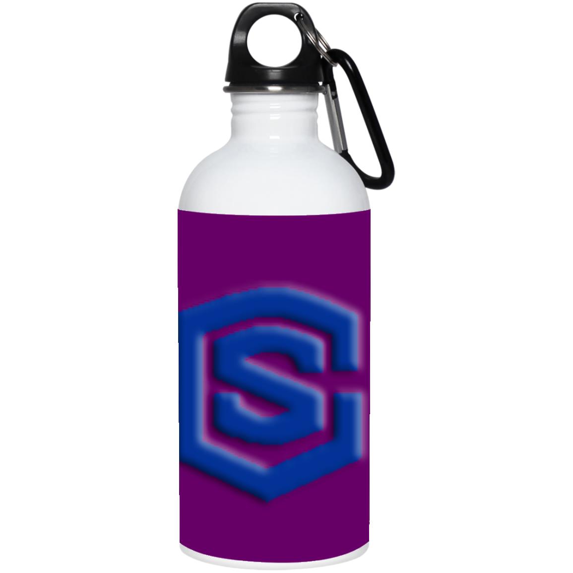 blue (2) 23663 20 oz. Stainless Steel Water Bottle