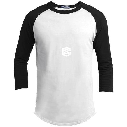 Illustrator White Logo YT200 Youth 3/4 Raglan Sleeve Shirt