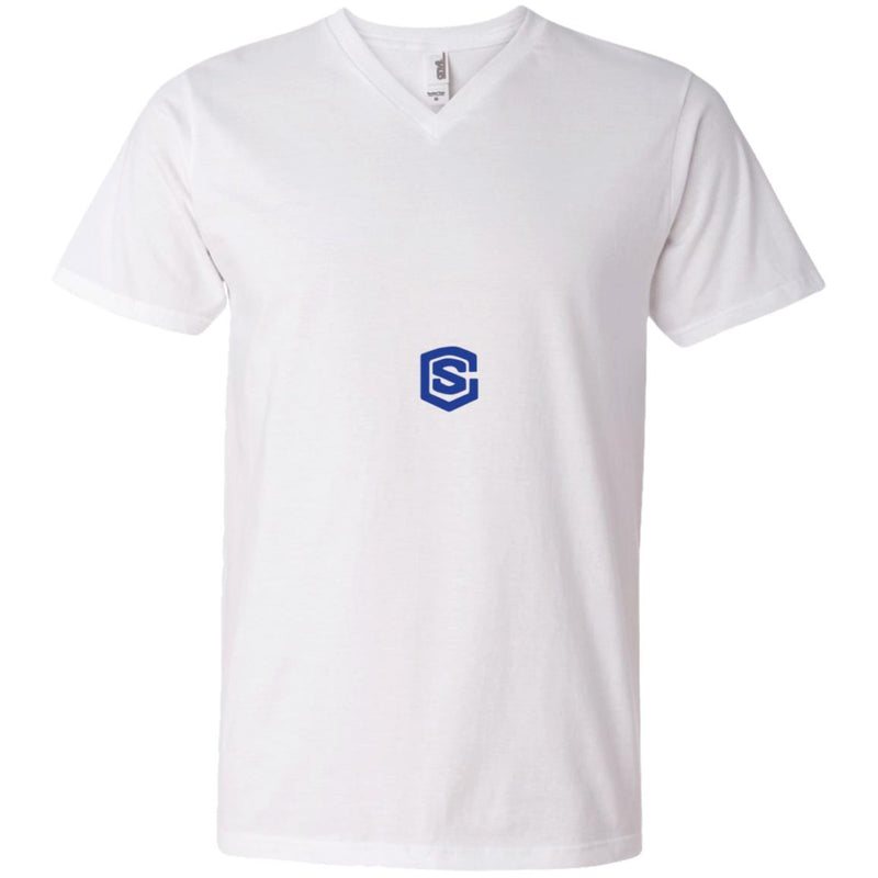 Illustrator Blue Logo 982 Men's Printed V-Neck T-Shirt