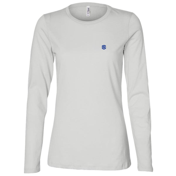 Illustrator Blue Logo B6450 Ladies' Jersey LS Missy Fit