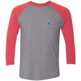 Illustrator Blue Logo NL6051 Tri-Blend 3/4 Sleeve Raglan T-Shirt