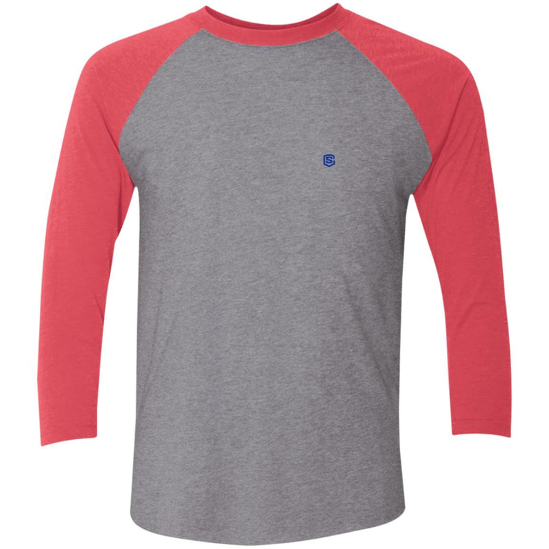 Illustrator Blue Logo NL6051 Tri-Blend 3/4 Sleeve Raglan T-Shirt