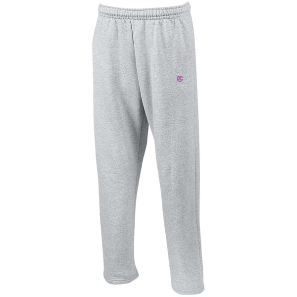 Illustrator Pink Logo G123 Open Bottom Sweatpants with Pockets