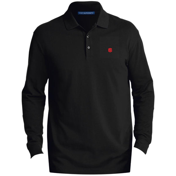 Illustrator Red Logo K8000LS Men's EZCotton™ LS Polo