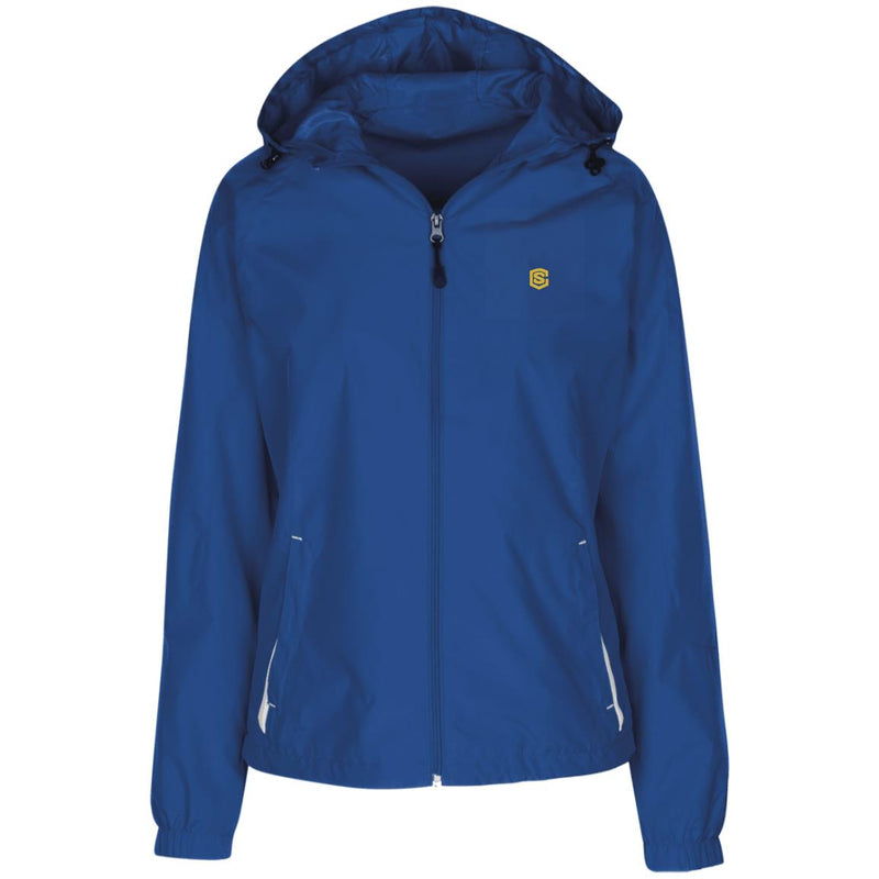 Illustrator Gold Logo LST76 Ladies' Jersey-Lined Hooded Windbreaker