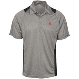 Illustrator Red Logo ST665 Heather Moisture Wicking Polo