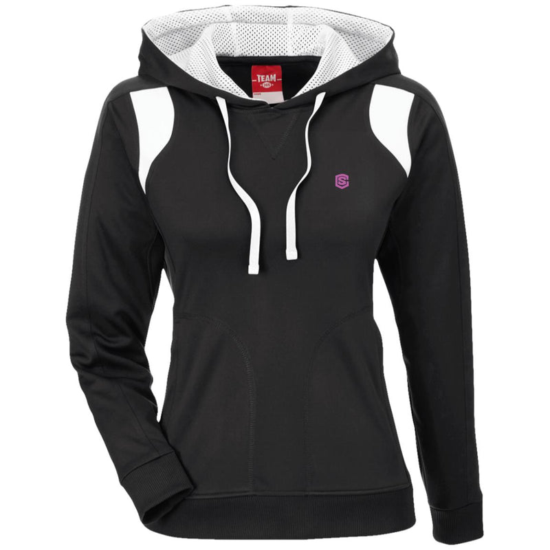 Illustrator Pink Logo TT30W Ladies' Colorblock Poly Hoodie