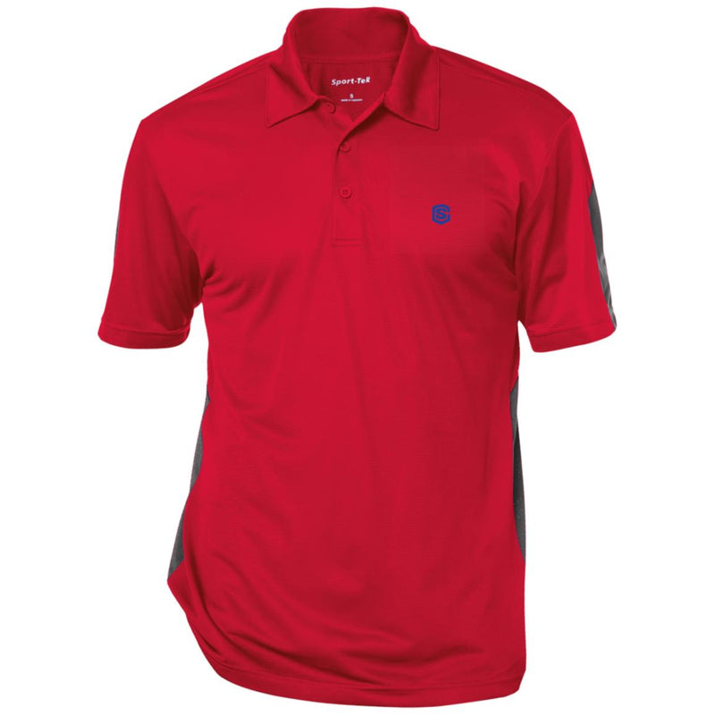 Illustrator Blue Logo ST695 Performance Textured Three-Button Polo