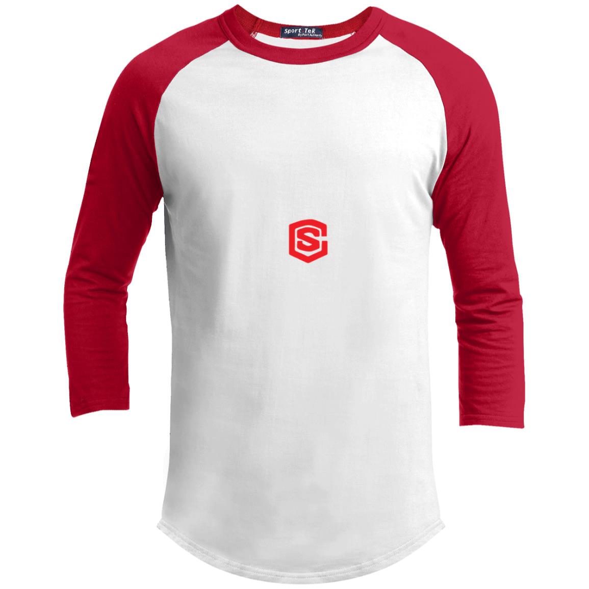 Illustrator Red Logo YT200 Youth 3/4 Raglan Sleeve Shirt