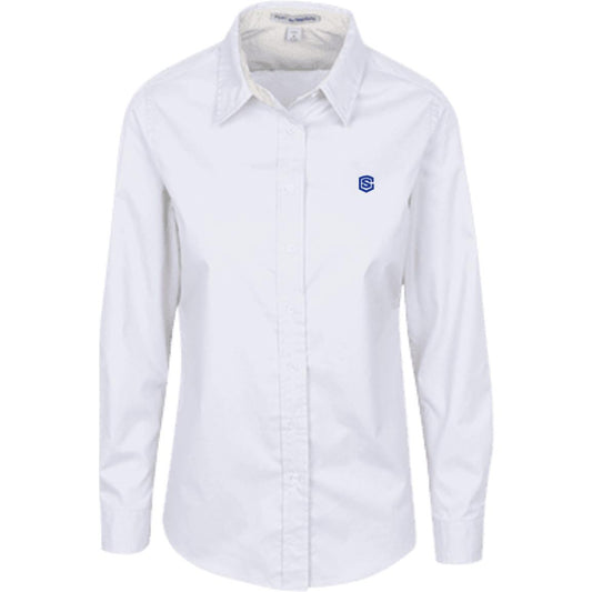 Illustrator Blue Logo L608 Ladies' LS Blouse