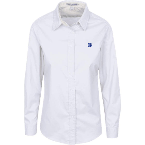 Illustrator Blue Logo L608 Ladies' LS Blouse