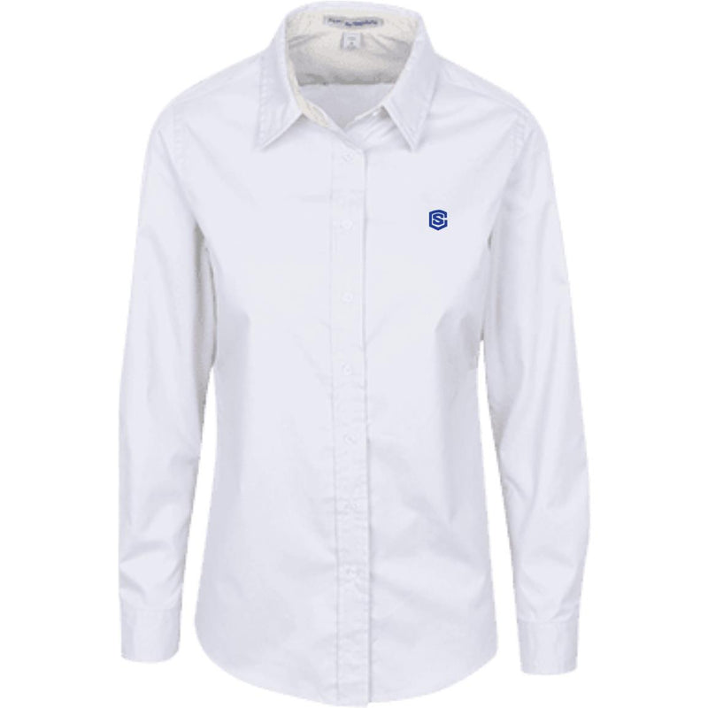 Illustrator Blue Logo L608 Ladies' LS Blouse