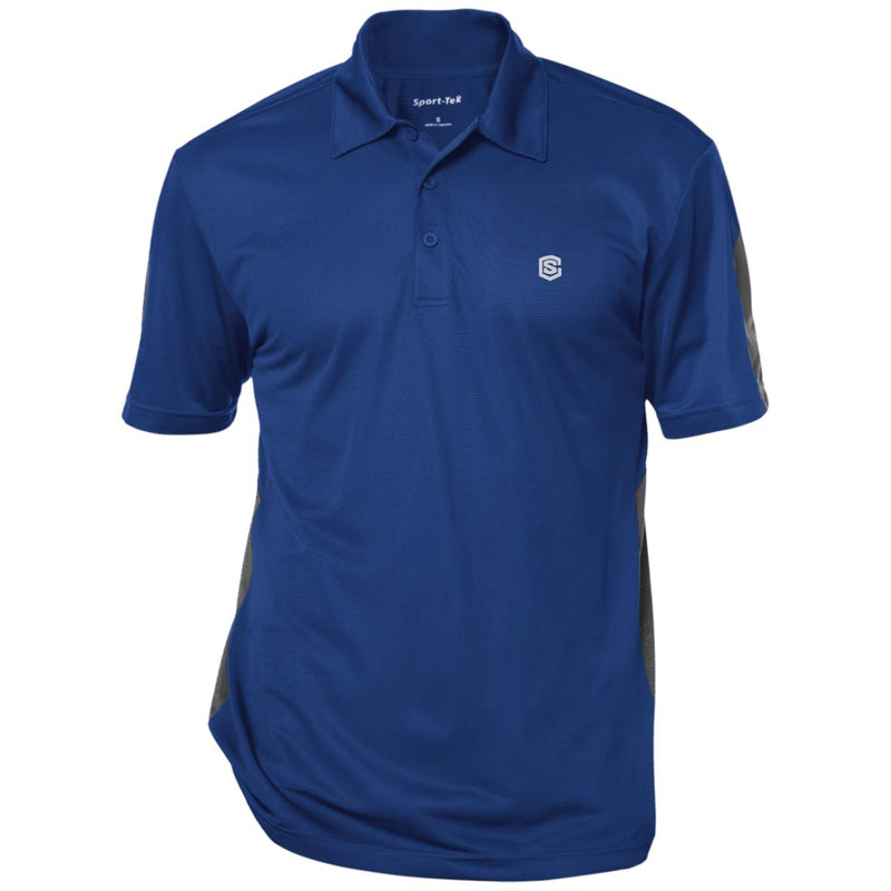 Illustrator Silver Logo ST695 Performance Textured Three-Button Polo