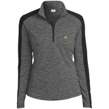 Illustrator Gold Logo LST397 Ladies' Electric Heather Colorblock 1/4-Zip Pullover