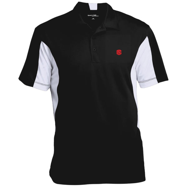 Illustrator Red Logo ST655 Men's Colorblock Performance Polo