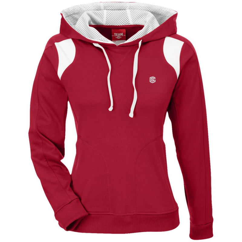 Illustrator Silver Logo TT30W Ladies' Colorblock Poly Hoodie