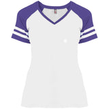 Illustrator White Logo DM476 Ladies' Game V-Neck T-Shirt