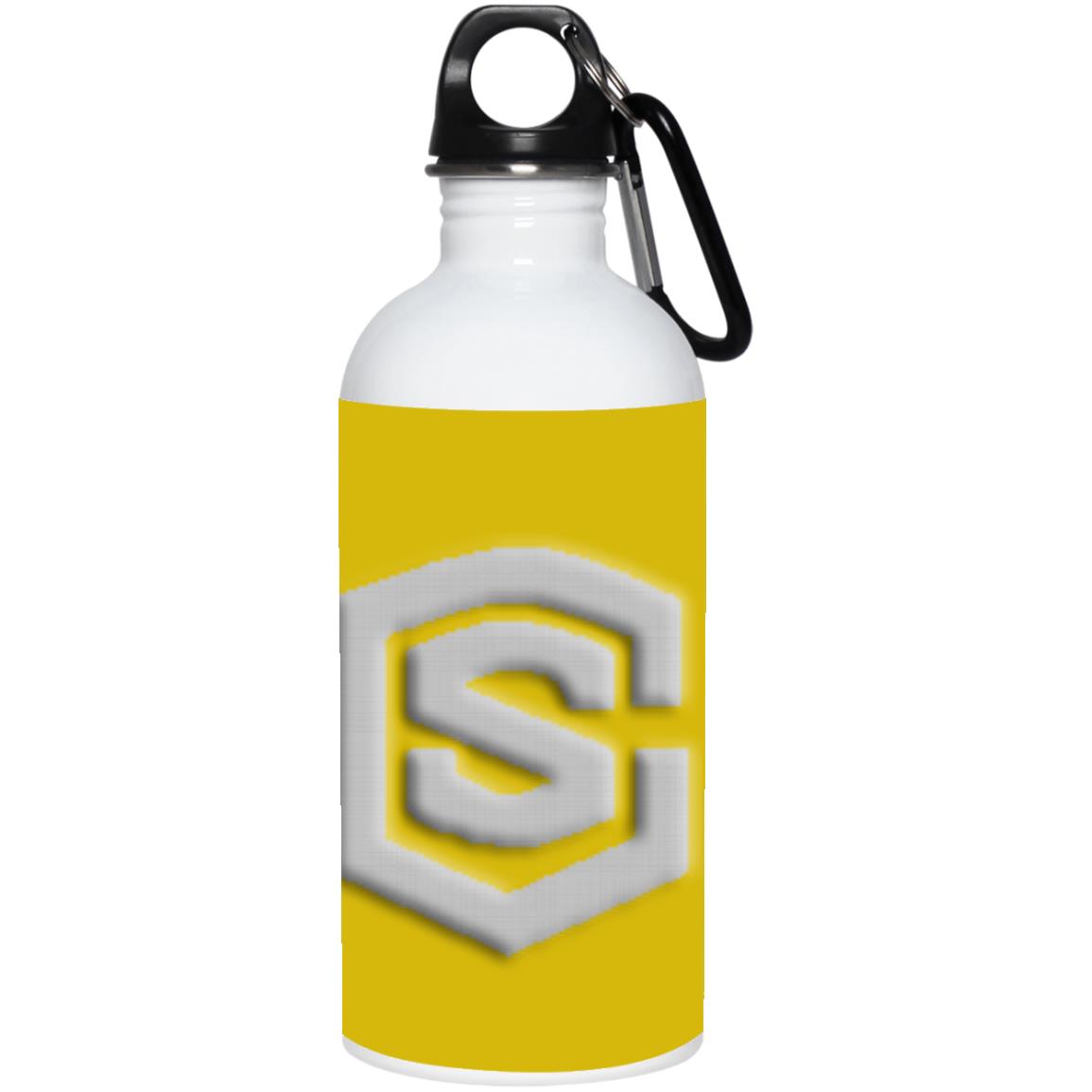 silver (2) 23663 20 oz. Stainless Steel Water Bottle