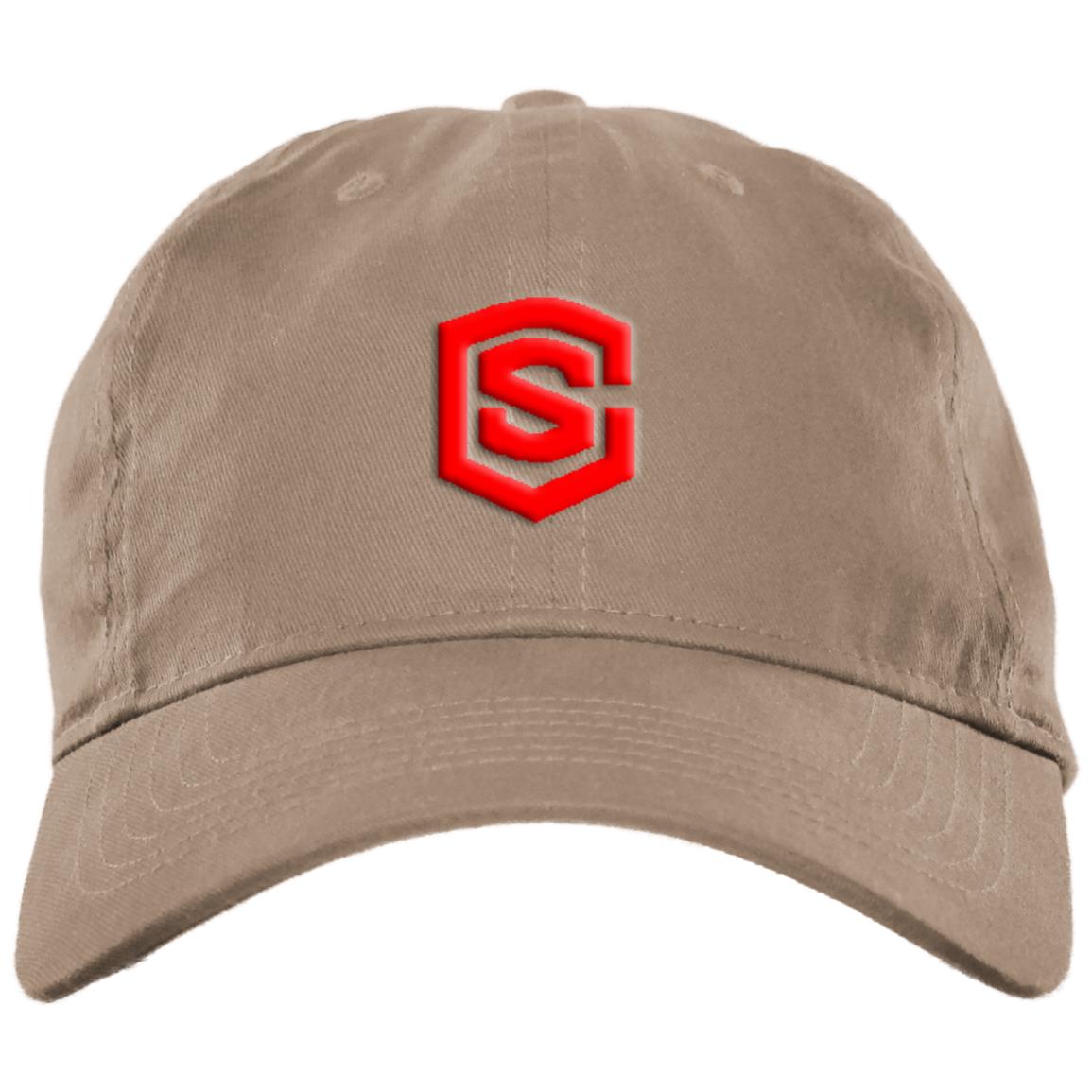 red (2) BX001 Brushed Twill Unstructured Dad Cap