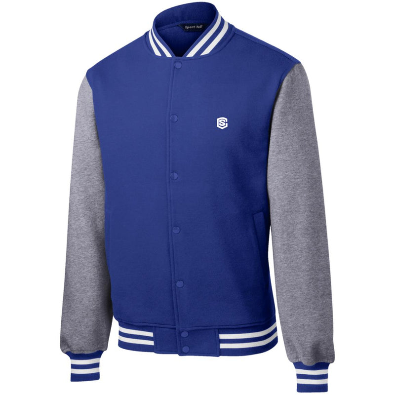 Illustrator White Logo ST270 Fleece Letterman Jacket