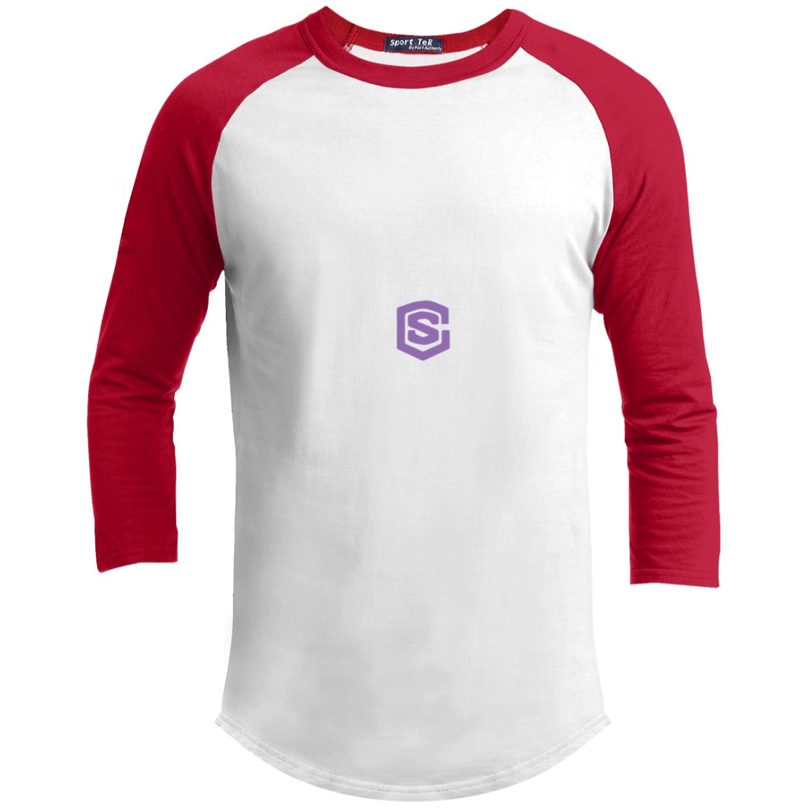 Illustrator Purple Logo YT200 Youth 3/4 Raglan Sleeve Shirt