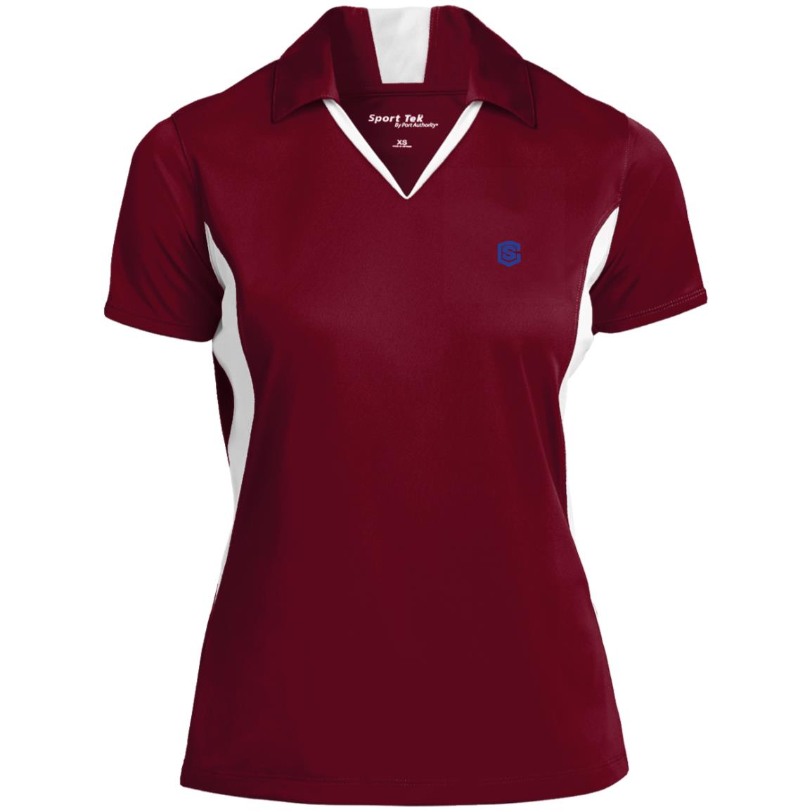 Illustrator Blue Logo LST655 Ladies' Colorblock Performance Polo