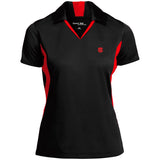 Illustrator Red Logo LST655 Ladies' Colorblock Performance Polo